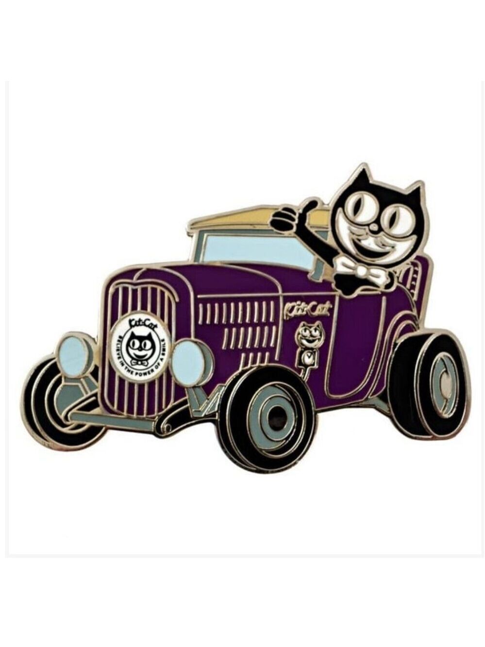 Kit-Cat Klock Purple Ford Roadster Enamel Pin